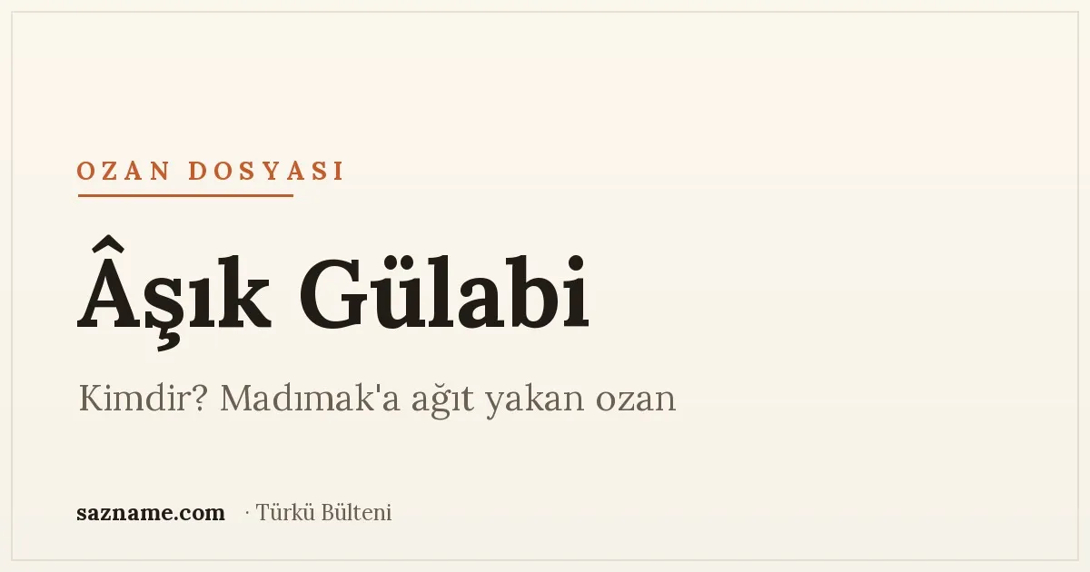 Bağlama tutan bir ozanın silüeti