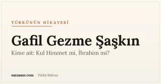 'Gafil Gezme Şaşkın' başlıklı Sazname türkü hikâyesi kapağı; sıcak Anadolu tonları.